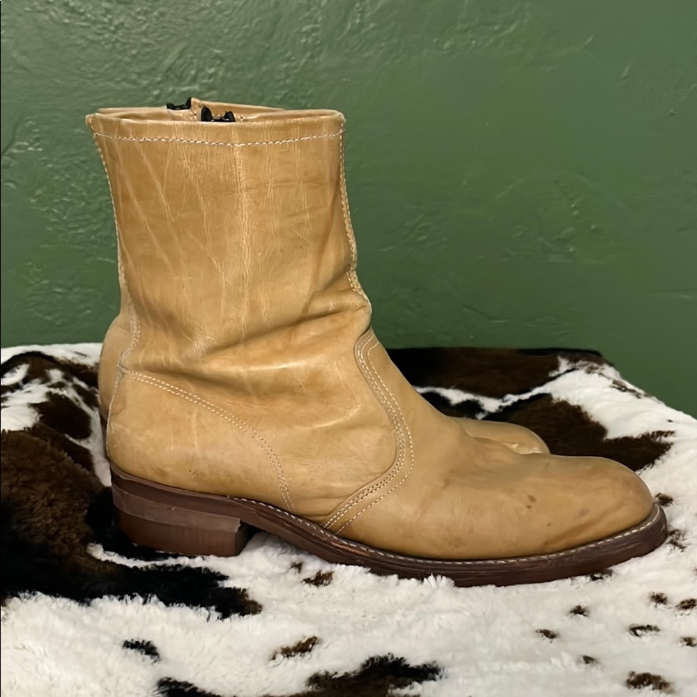 VTG 70s Tan Leather Men's Boots